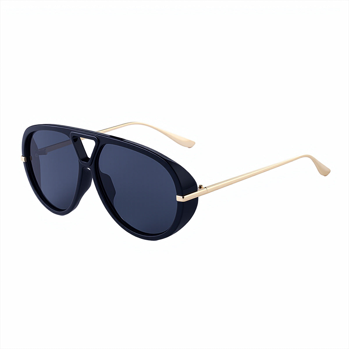 Gafas de sol de montura grande estilo punk retro de moda para mujer