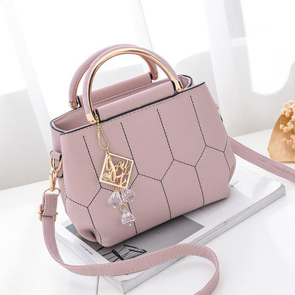 Bolso de mano con bordado de color liso, sencillo e informal, a la moda para mujer