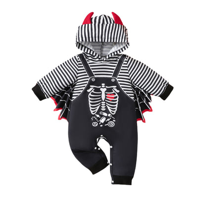 Pelele informal de calavera de Halloween para niños y niñas