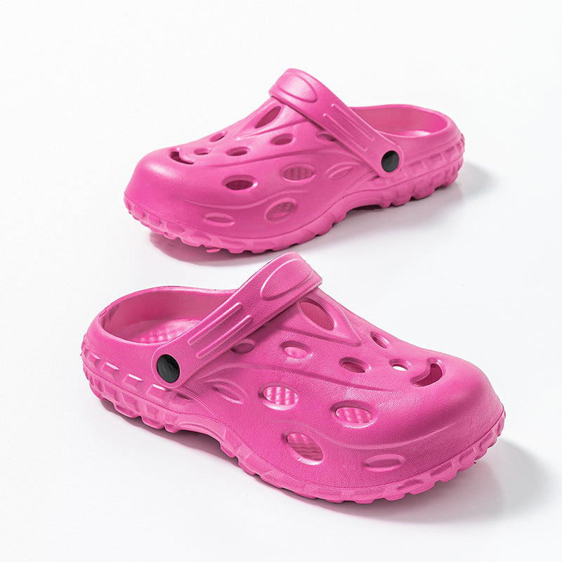 Pantuflas antideslizantes de color liso informales a la moda para mujer