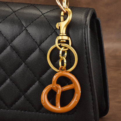 Women Fashion Cute Biscuit Pendant Keychain
