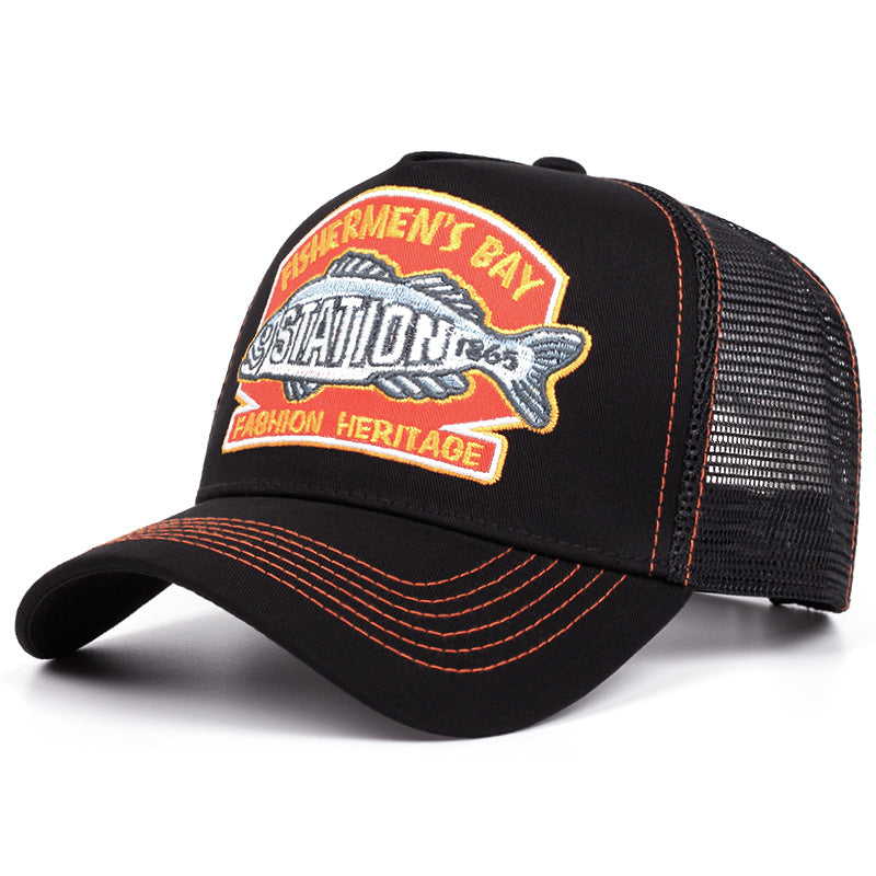 Gorra de camionero transpirable para exteriores con bordado vintage