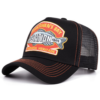 Gorra de camionero transpirable para exteriores con bordado vintage