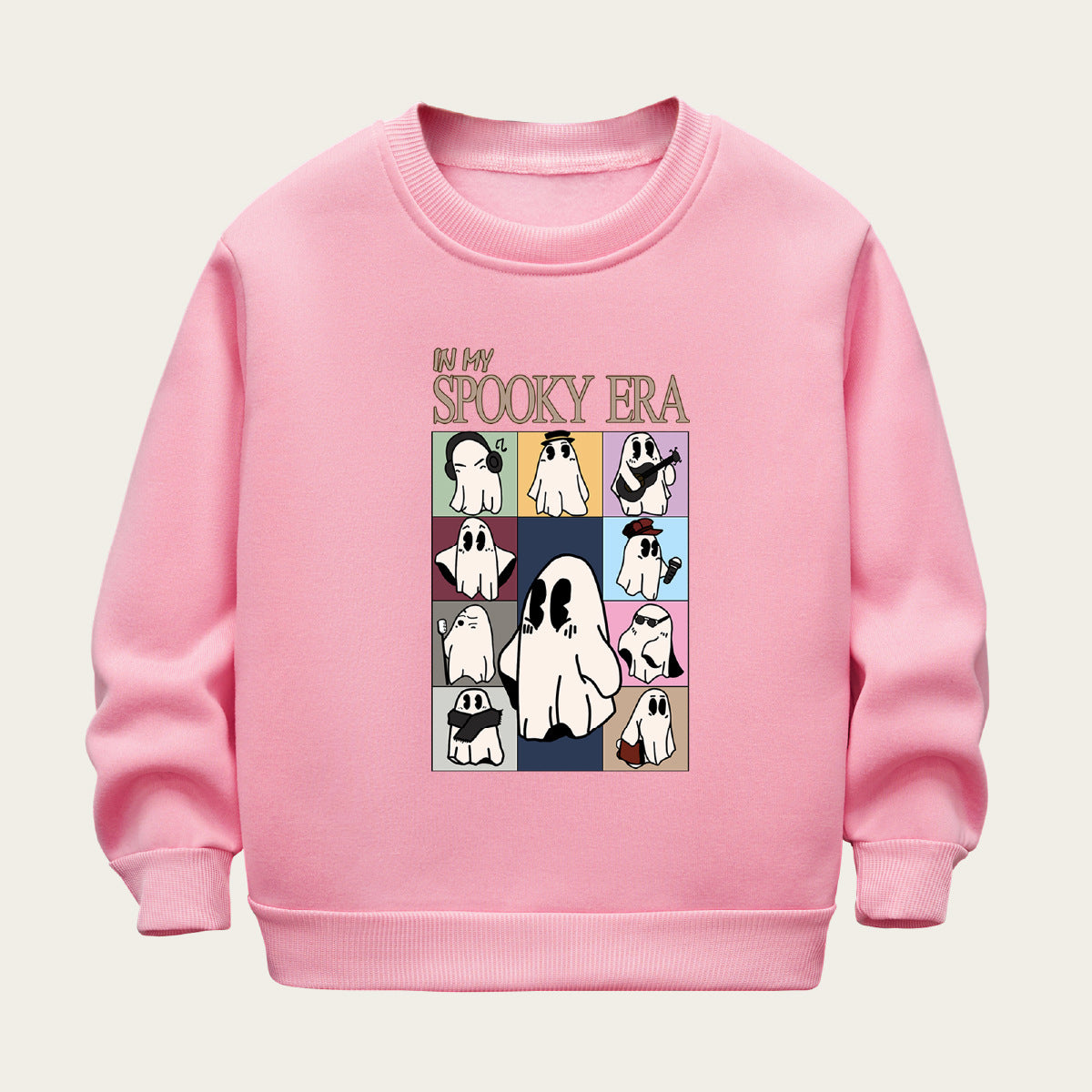 Kids Toddler Boys Girls Cartoon Print Fleece Sweater