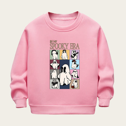 Kids Toddler Boys Girls Cartoon Print Fleece Sweater