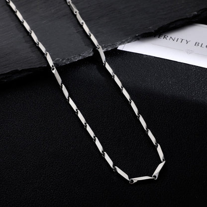 Men Fashion Casual Titanium Steel Bamboo Necklace