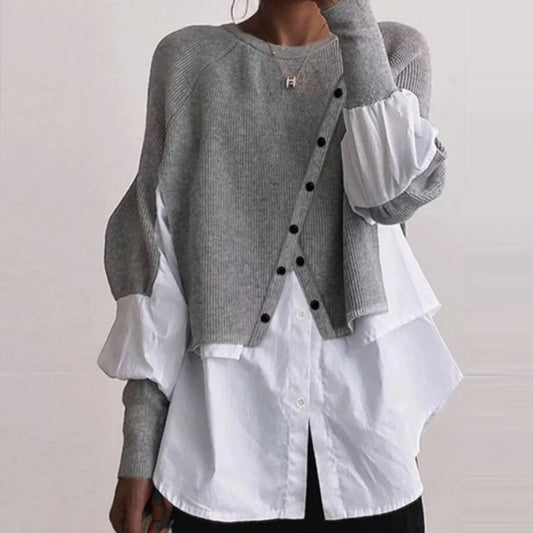 Women Fashion Casual Knitted Sweater Blouse