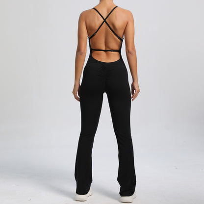 Adjustable Shoulder Strap Women‚Äôs Yoga Jumpsuits Cotton Blend