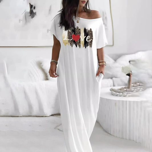 Women Casual Printed Polyester Long Dress