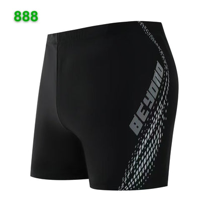 Traje de baño a juego con estampado de letras para hombre