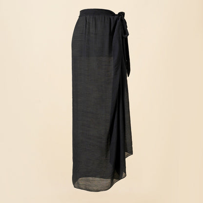 Summer Leopard Print Beach Chiffon Wrap Skirt