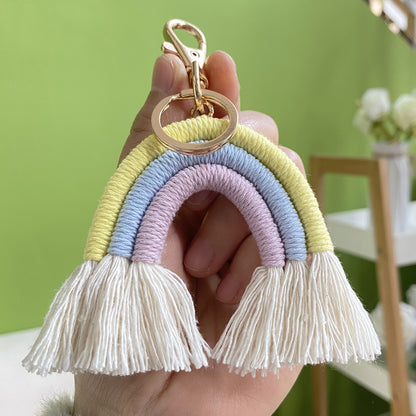 Bohemian Tassel Rainbow Keychain Bag Hanging Accessories