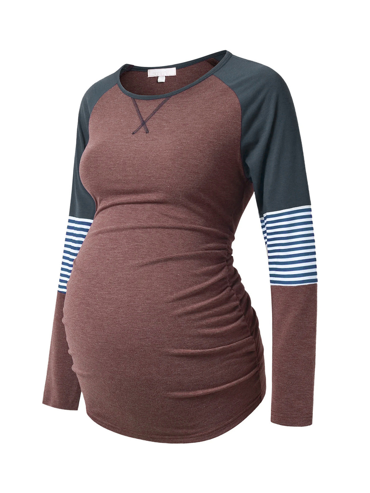 Autumn Round Neck Long Sleeve Cotton Pregnant T-Shirt