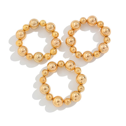 Women Fashion Exaggerated Punk Beaded Bracelet Set