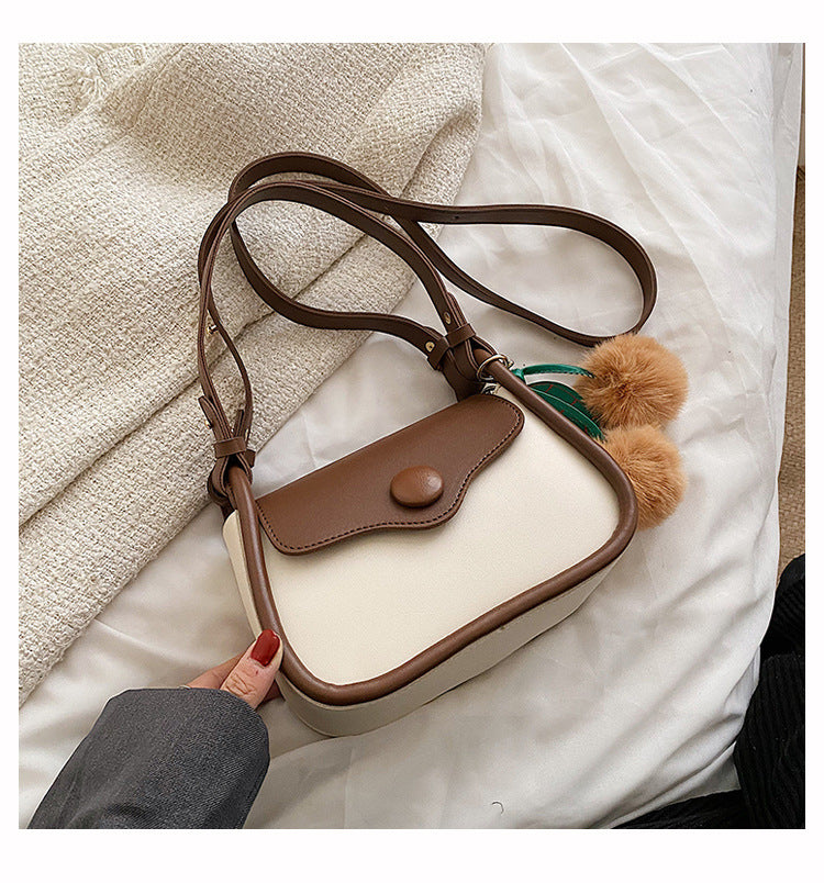 Simple Women Color Blocking Shoulder Bag
