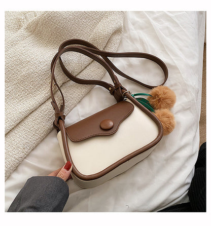 Simple Women Color Blocking Shoulder Bag