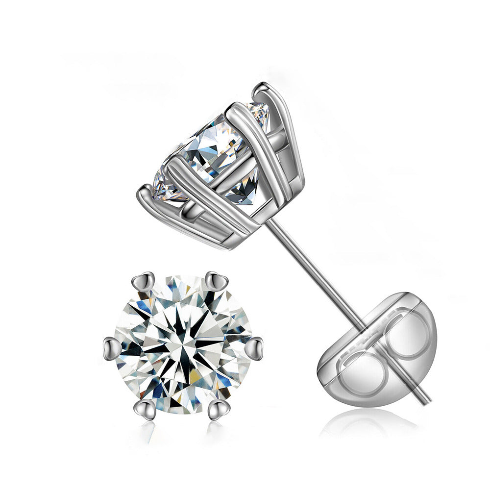 Women Fashion Six Claw Zircon Earrings