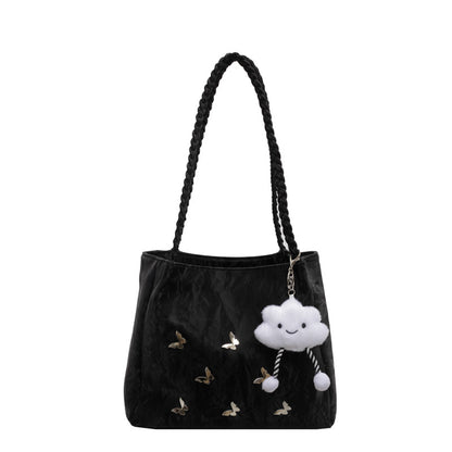 Women Fashion Solid Color Butterfly Tote Bag