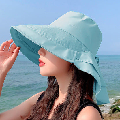 Women Fashion Solid Color Outdoor Riding Bucket Hats