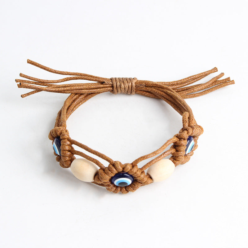 Bohemian Vintage Evil Eye Woven Bracelet