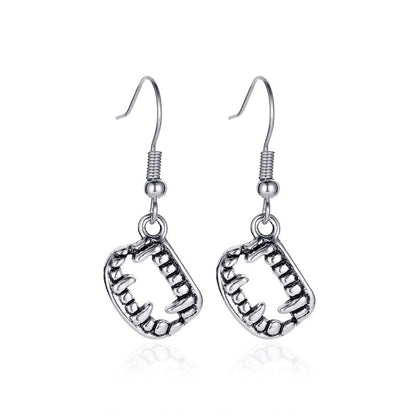 Halloween Skeleton Bat Spider Earrings Alloy Retro Style