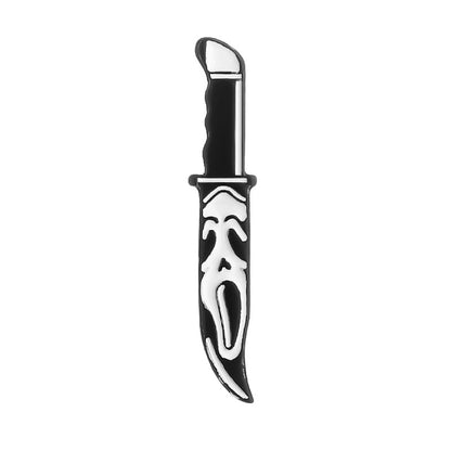 Broche poignard tête de mort punk gothique pour femme Halloween