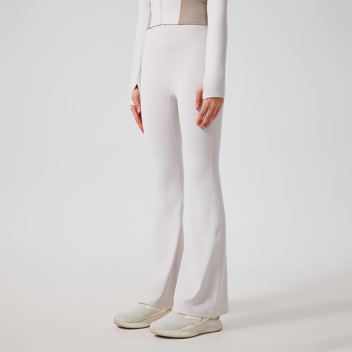 Leggings de sport taille haute de couleur unie pour femmes
