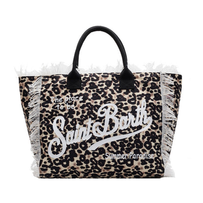 Fashion Tassel Large Capacity Canvas Beach Bag