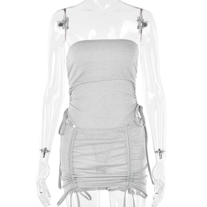 Women Fashion Sexy Bodysuits And Skirt Two-Piece Set