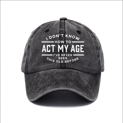 Men Women Fashion Casual Vintage Solid Color Letter Cap