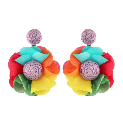 Bohemian Holiday Multicolor Floral Earrings