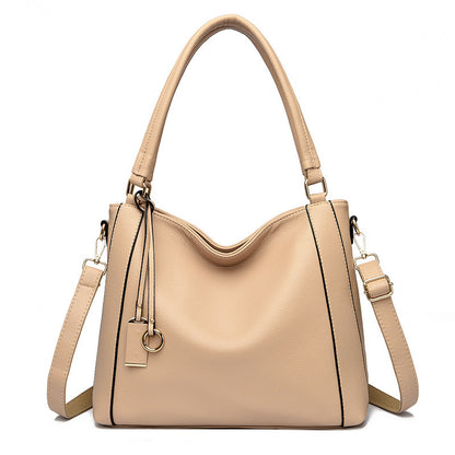 Bolso de mano de PU de color sólido simple a la moda para mujer