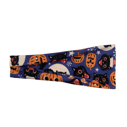 Diadema deportiva con estampado de calabaza y calavera de Halloween