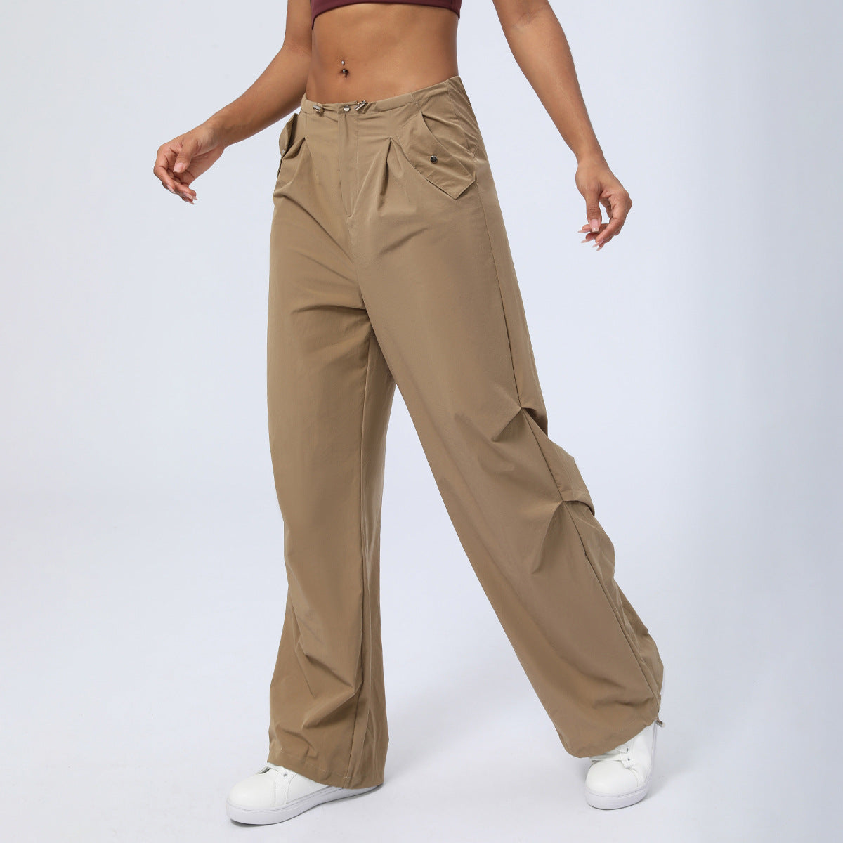 Women Fashion Casual High Waist Quick-Drying Sports Pants