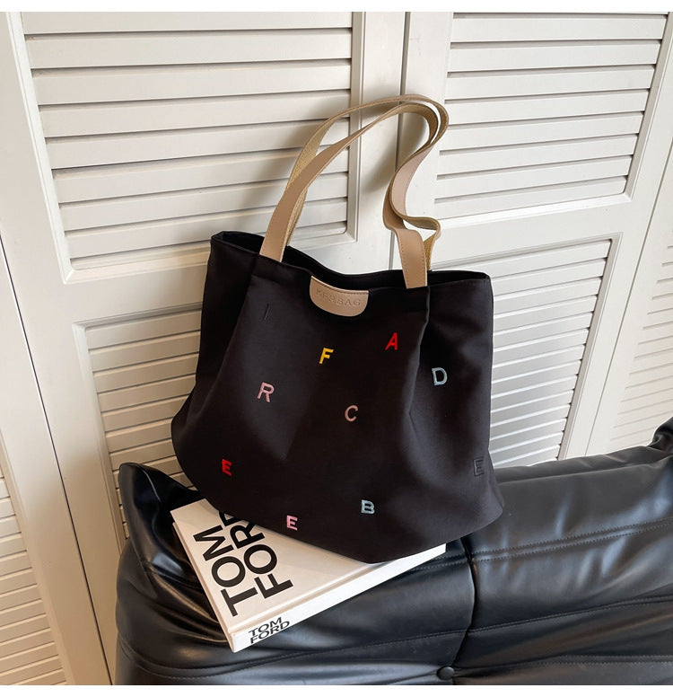 Women Fashionable Large Capacity Canvas Tote Bag