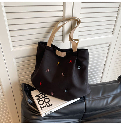 Women Fashionable Large Capacity Canvas Tote Bag