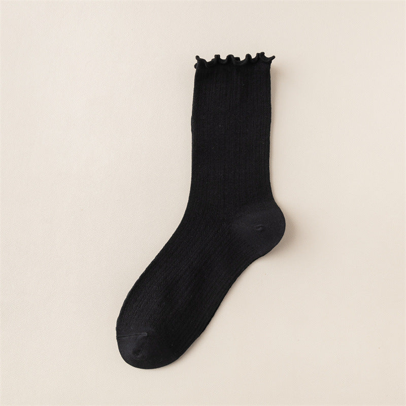 Calcetines de madera con orejas de color liso de moda