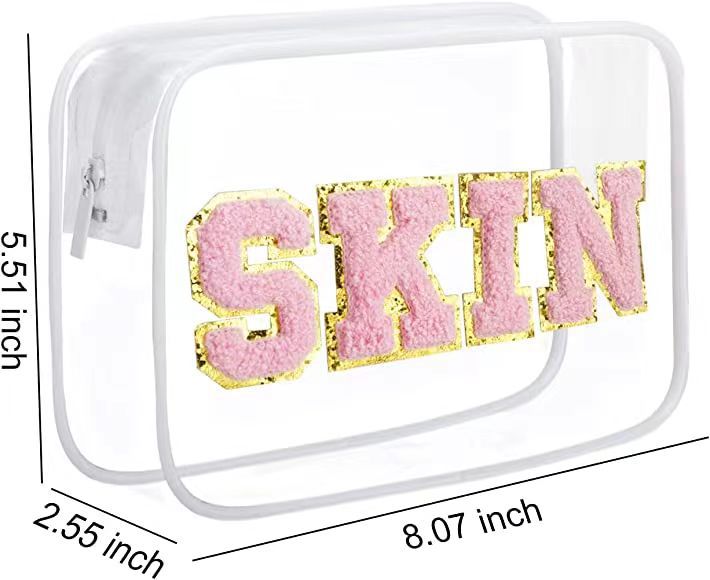Bolsa de cosméticos de PVC transparente de moda para mujer