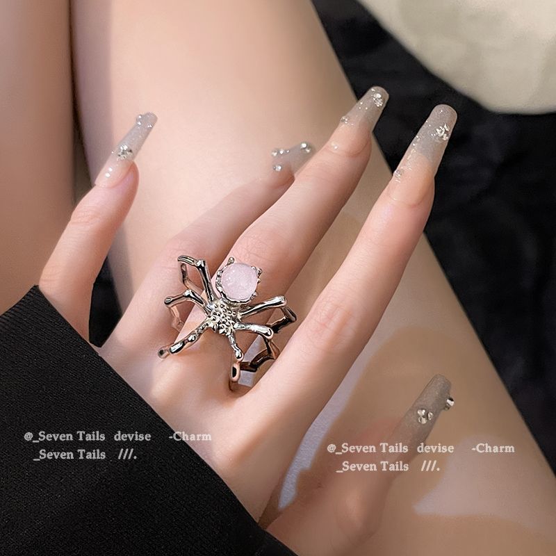Anillo de araña punk de Diablo de moda para Halloween para mujer