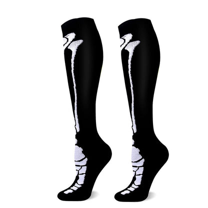 Unisex Halloween Skull Outdoor Sport Calf Socks