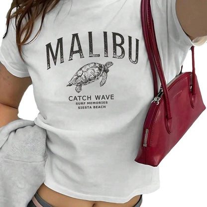 Women Fashion Casual Printed Short-Sleeve T-Shirt