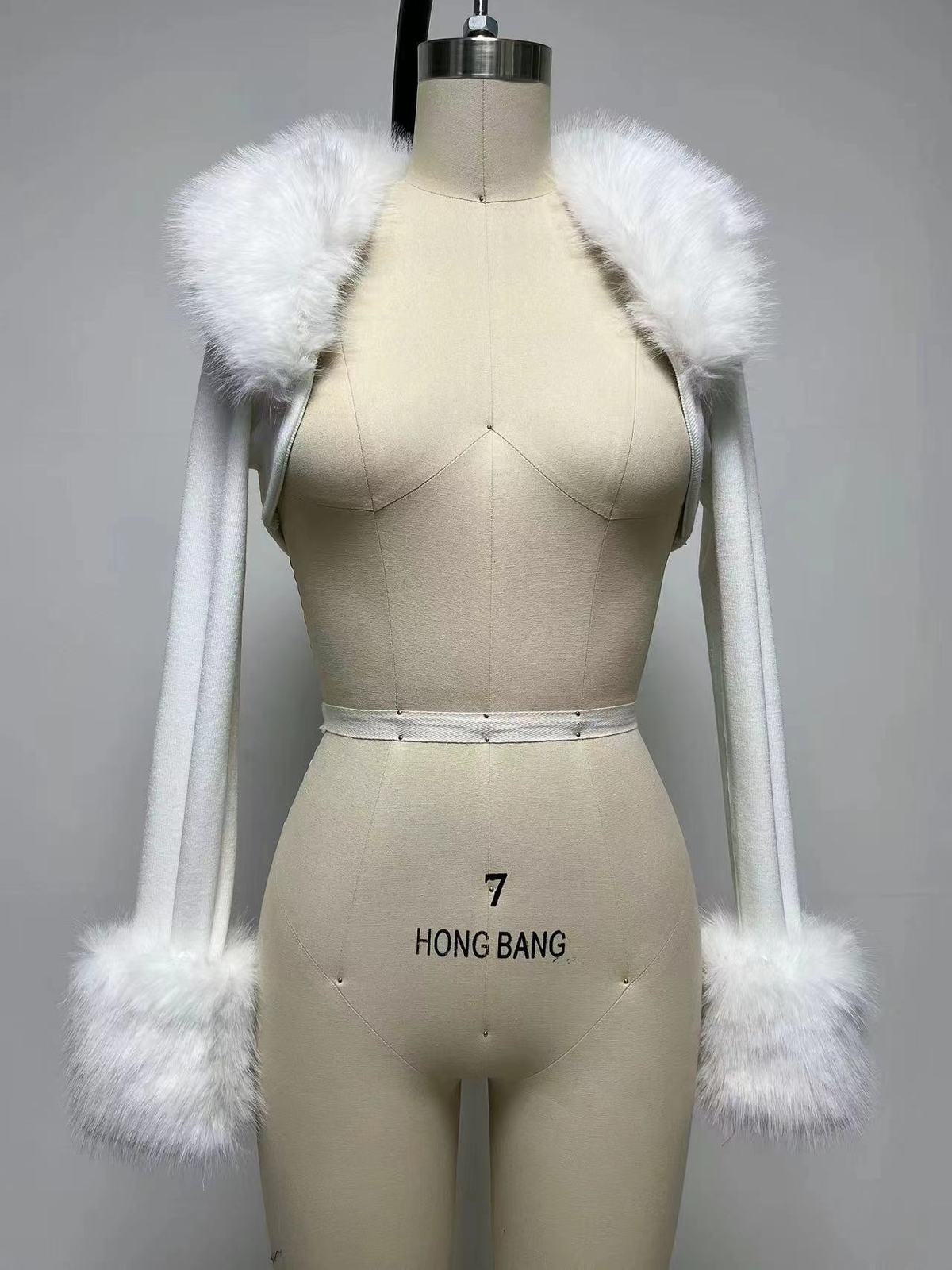 Women Fashion Plush Long Sleeve Crop Cardigan