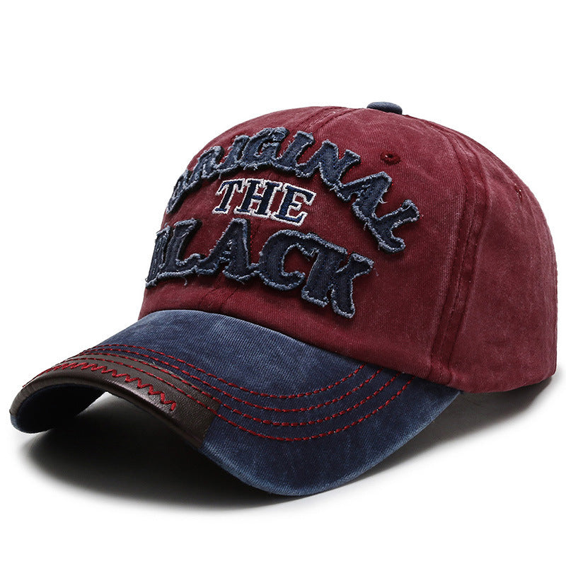 Gorra de béisbol con letras bordadas, estilo retro, informal, a la moda para hombre