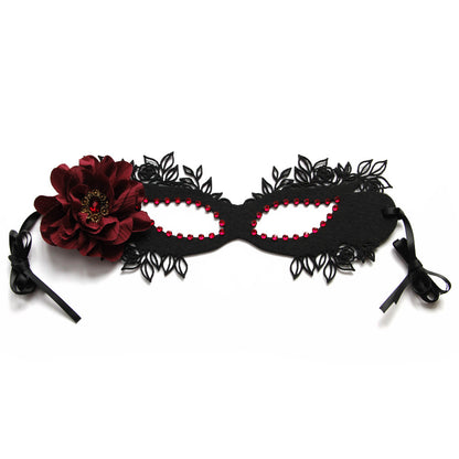 Gothic Halloween Rose Mask Cloth One Size