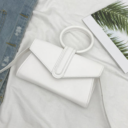 Bolso de hombro informal de color sólido a la moda para mujer