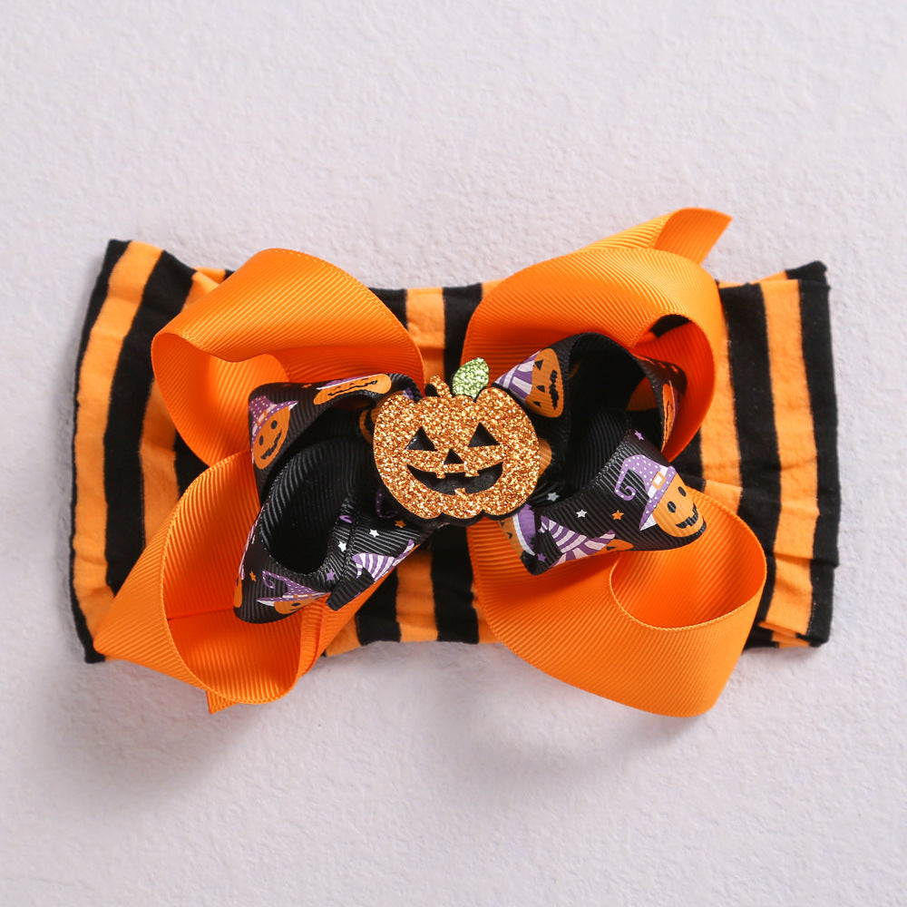 Children Kids Baby Halloween Cartoon Pumpkin Headband