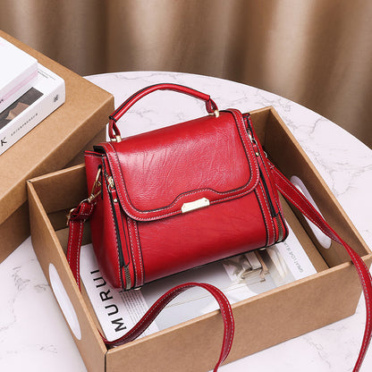 Bolso pequeño cuadrado de color sólido informal de moda para mujer