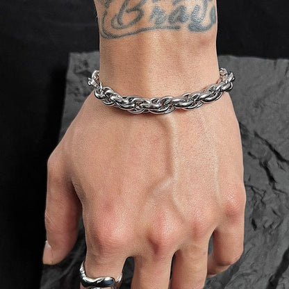 Men'S Fashion Hip-Hop Titanium Steel Bracelet
