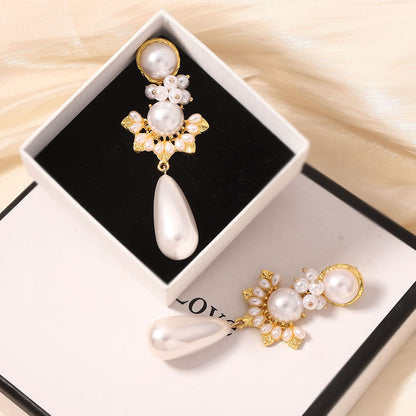 Elegant Tassel Imitation Pearl Drop Earrings