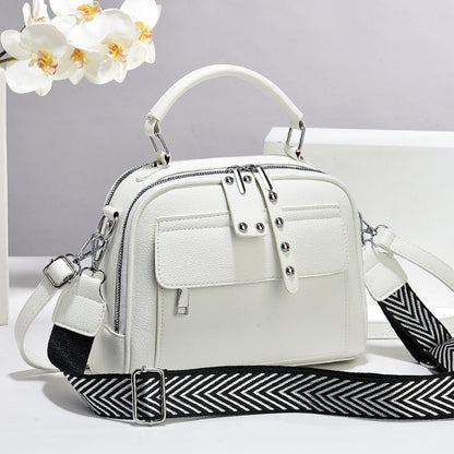 Bolso pequeño cuadrado de color sólido informal de moda para mujer